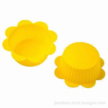 Bright Yellow Silicone Cake Pans